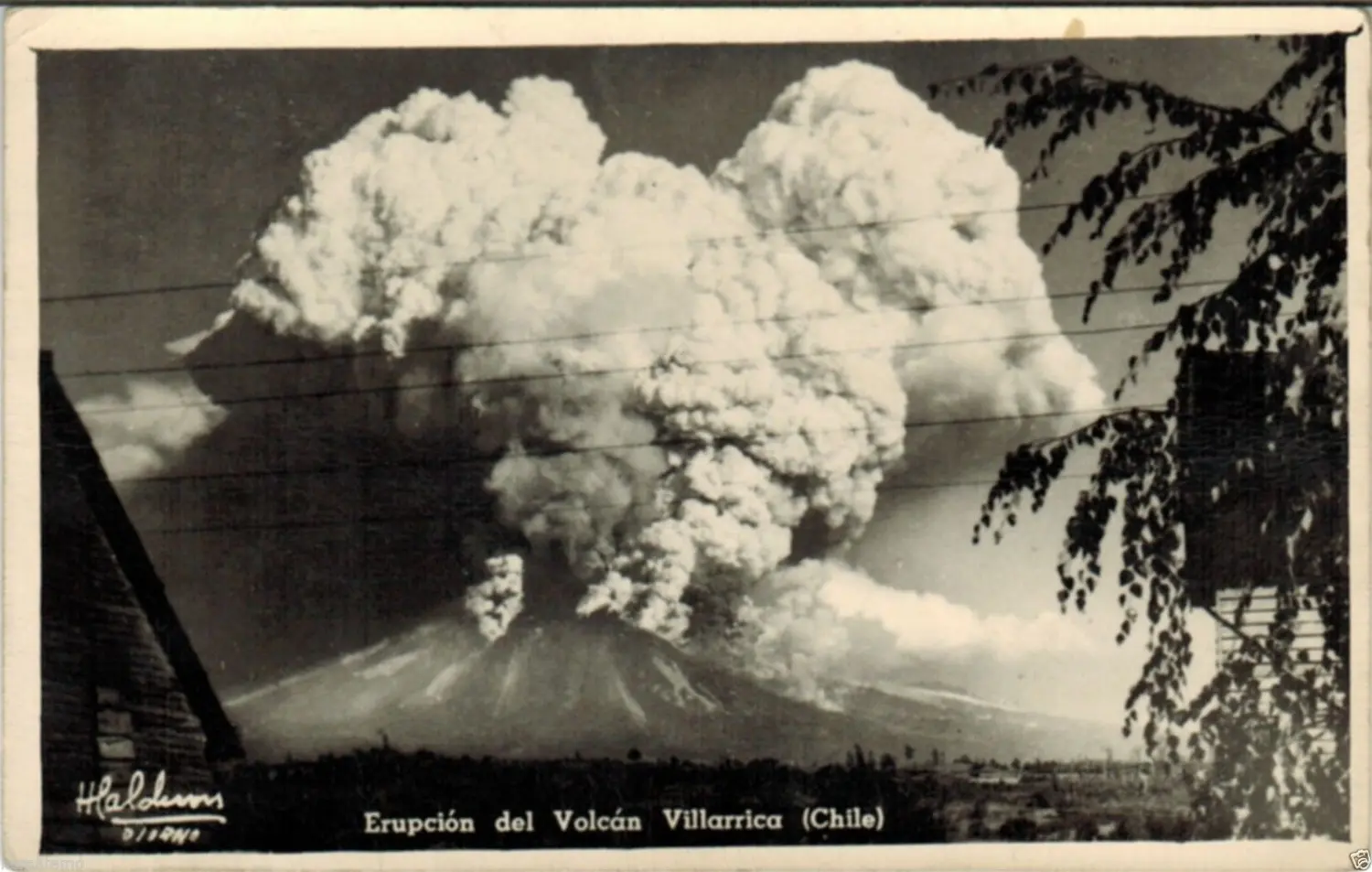 Erupción del Volcán Villarrica 1949